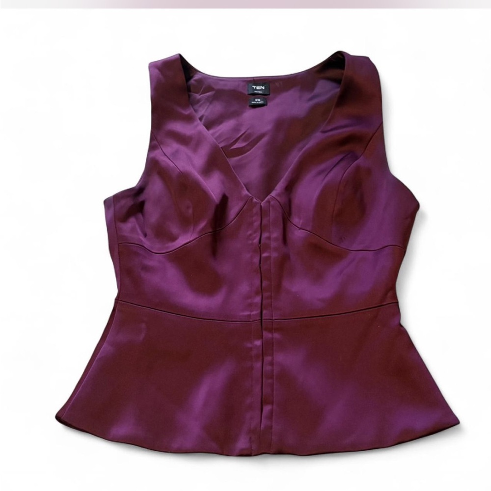 Aritzia Rich Purple Satin Blouse